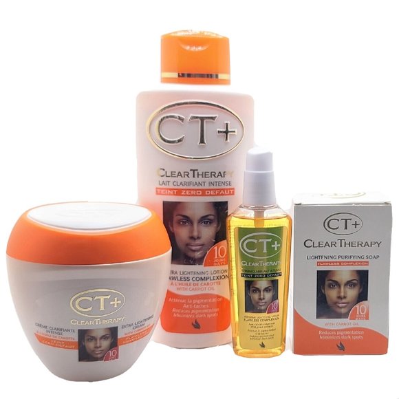 CT+ ClearTherapy Flawless Complexion Dark Spot Reduction Carrot Oil SkinCare Set
